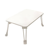 SOGA White Portable Bed Table Adjustable Folding Mini Desk With Cup-Holder Home Decor - Cafe Supply