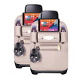 SOGA 2X Leather Car Back Seat Storage Bag Multi-Pocket Organizer Backseat and iPad Mini Holder White - Cafe Supply