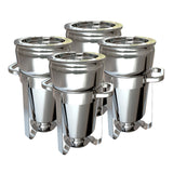SOGA 4X 11L Round Stainless Steel Soup Warmer Marmite Chafer Full Size Catering Chafing Dish - Cafe Supply