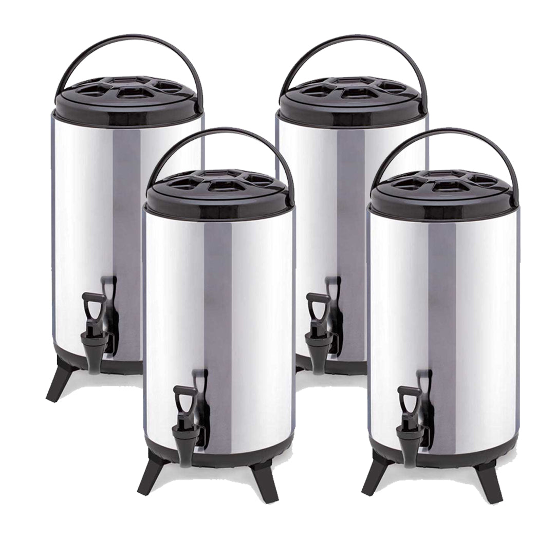 SOGA 4X 16L Portable Insulated Cold/Heat Coffee Tea Beer Barrel Brew Pot With Dispenser - Cafe Supply