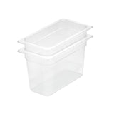 SOGA 200mm Clear Gastronorm GN Pan 1/3 Food Tray Storage Bundle of 2 - Cafe Supply