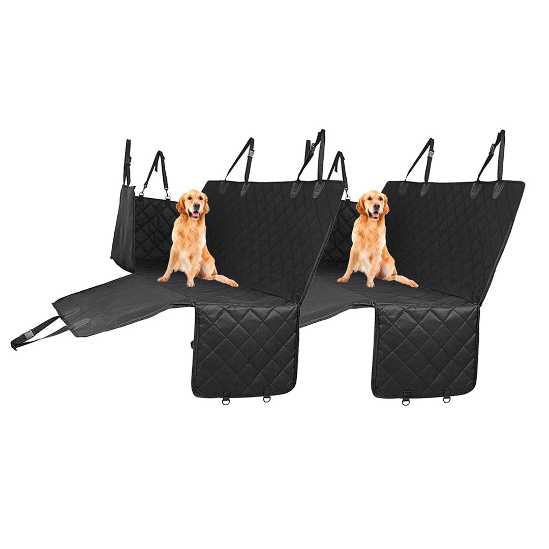 SOGA 2X 600D Oxford Cloth Waterproof Dog Car Cover Back Seat Protector Hammock Non-Slip Pet Mat Black - Cafe Supply
