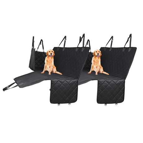 SOGA 2X 600D Oxford Cloth Waterproof Dog Car Cover Back Seat Protector Hammock Non-Slip Pet Mat Black - Cafe Supply