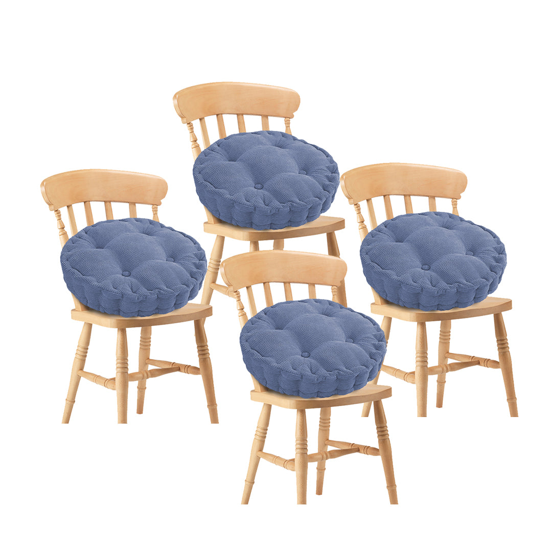 SOGA 4X Blue Round Cushion Soft Leaning Plush Backrest Throw Seat Pillow Home Office Decor - Cafe Supply