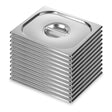 SOGA 12X Gastronorm GN Pan Lid Full Size 1/2 Stainless Steel Tray Top Cover - Cafe Supply