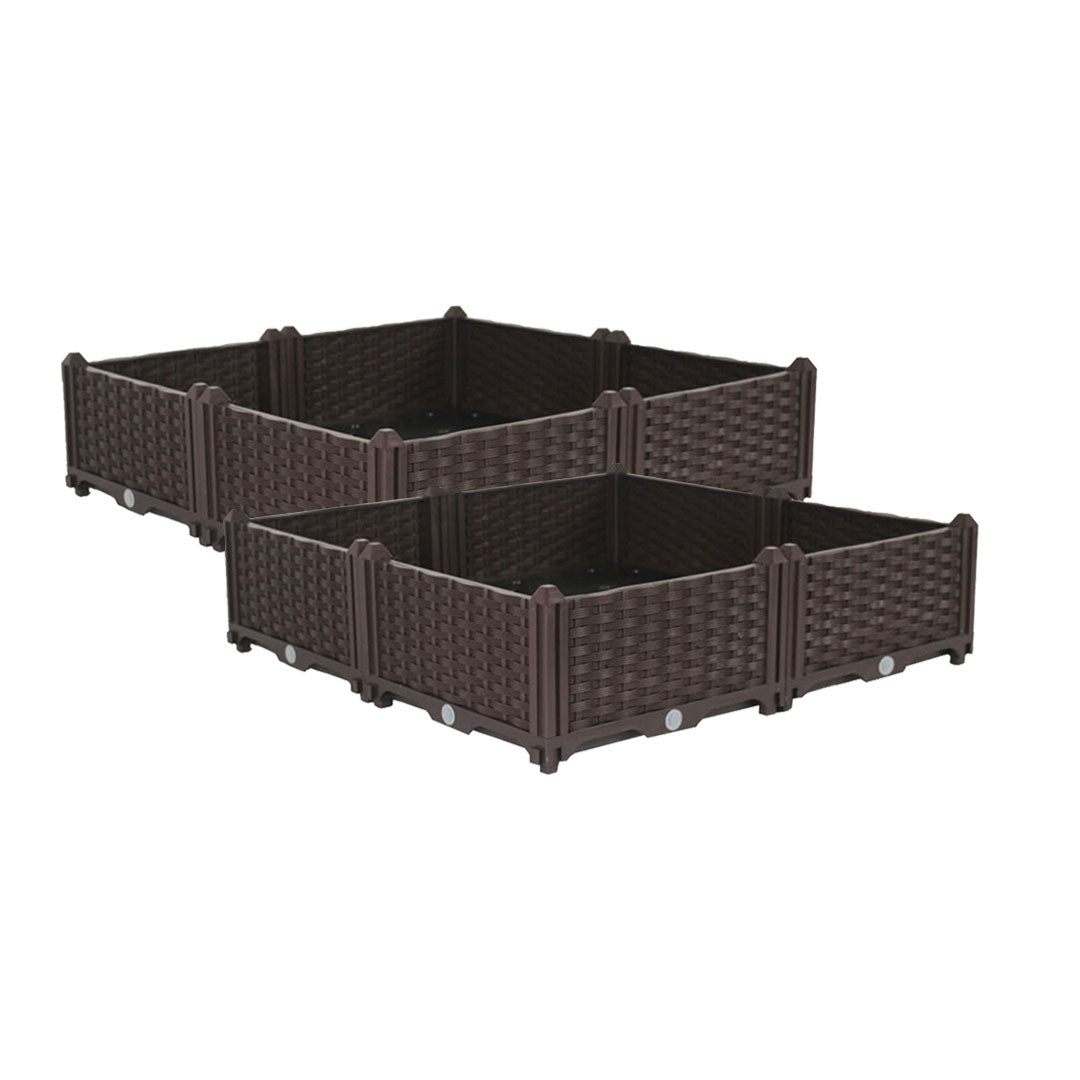 SOGA 2X 80cm Raised Planter Box Vegetable Herb Flower Outdoor Plastic Plants Garden Bed - Cafe Supply