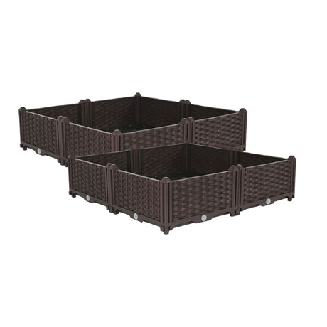 SOGA 2X 80cm Raised Planter Box Vegetable Herb Flower Outdoor Plastic Plants Garden Bed - Cafe Supply