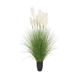 SOGA 137cm Green Artificial Indoor Potted Bulrush Grass Tree Fake Plant Simulation Decorative - Cafe Supply