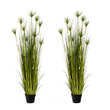 SOGA 2X 150cm Green Artificial Indoor Potted Papyrus Plant Tree Fake Simulation Decorative - Cafe Supply