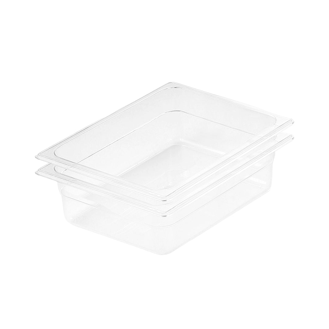 SOGA 150mm Clear Gastronorm GN Pan 1/2 Food Tray Storage Bundle of 2 - Cafe Supply