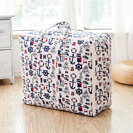 SOGA 2X Nautical Icons Super Large Storage Luggage Bag Double Zipper Foldable Travel Organiser Essentials - Cafe Supply