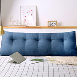 SOGA 2X 180cm Blue Triangular Wedge Bed Pillow Headboard Backrest Bedside Tatami Cushion Home Decor - Cafe Supply
