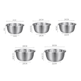 SOGA Stainless Steel Nesting Basin Colander Perforated Kitchen Sink Washing Bowl Metal Basket Strainer Set of 5 - Cafe Supply