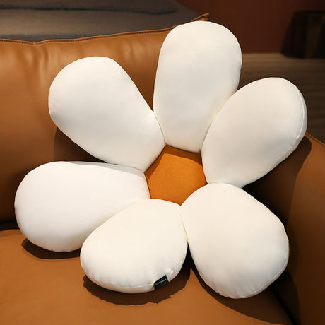 SOGA 2X White Daisy Flower Shape Cushion Soft Leaning Bedside Pad Floor Plush Pillow Home Decor - Cafe Supply