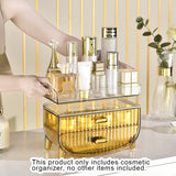 SOGA 2X 3 Tier Golden Yellow Multifunctional Countertop Cosmetic Storage Makeup Skincare Holder Jewelry Cabinet Bathroom Desk Drawer Vanity Organiser - Cafe Supply