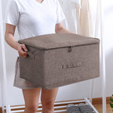 SOGA Coffee Large Portable Double Zipper Storage Box Moisture Proof Clothes Basket Foldable Home Organiser - Cafe Supply