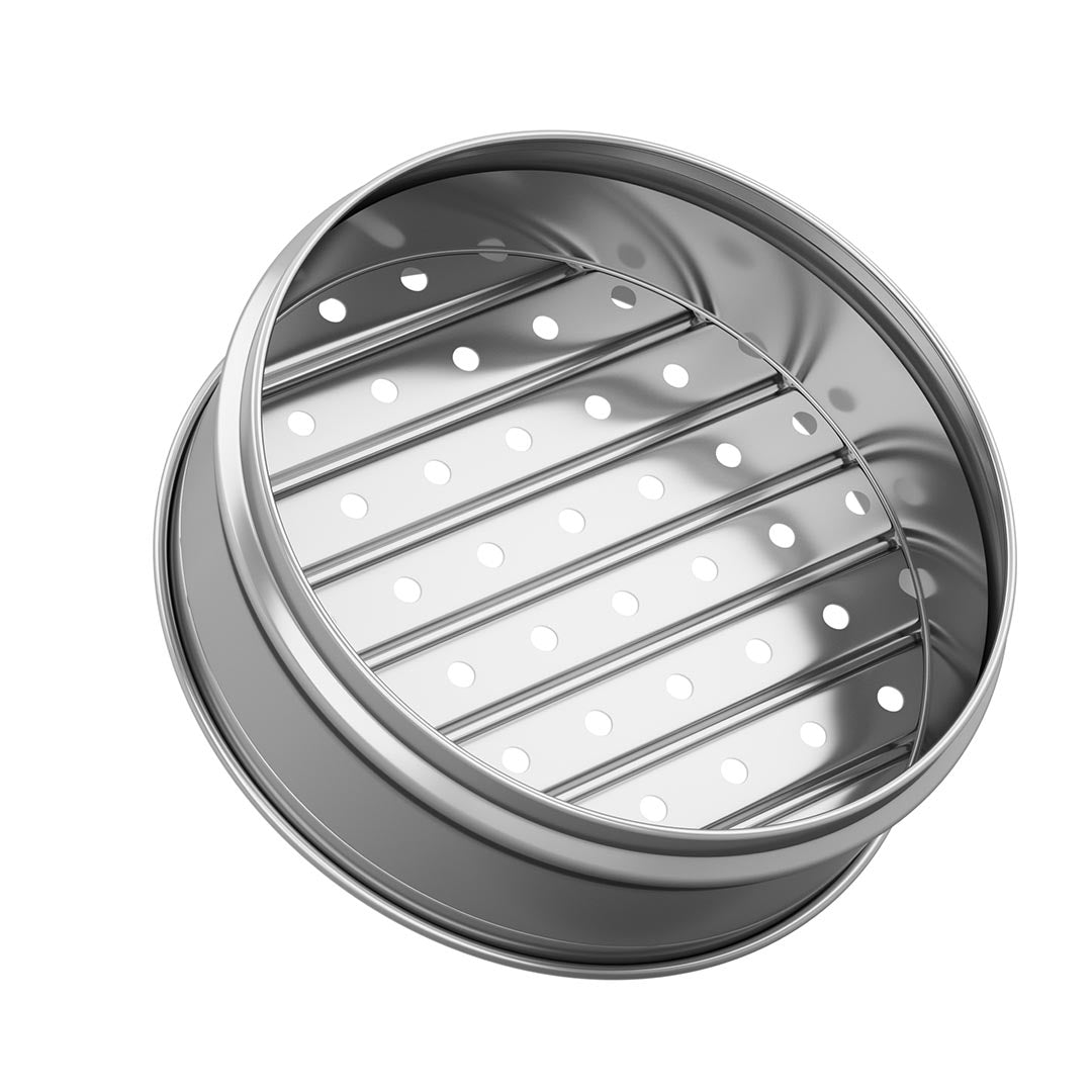 SOGA 3 Tier Stainless Steel Steamers With Lid Work inside of Basket Pot Steamers 28cm - Cafe Supply