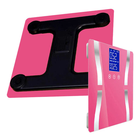 SOGA 2X Glass LCD Digital Body Fat Scale Bathroom Electronic Gym Water Weighing Scales Purple - Cafe Supply