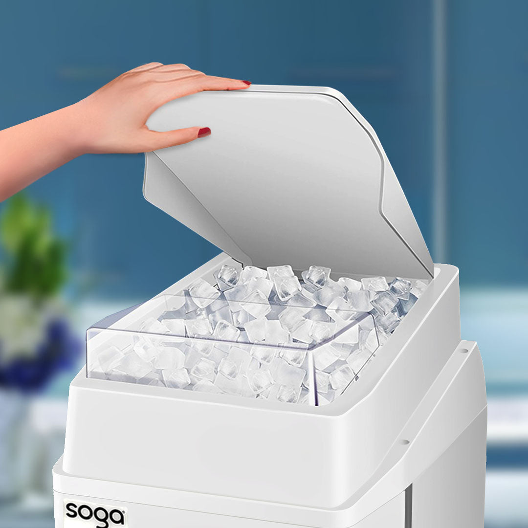 SOGA 300 Watts Electric Ice Shaver Crusher Slicer Snow Cone Maker Commercial Tabletop Machine 120kgs/h White - Cafe Supply