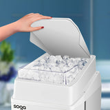 SOGA 300 Watts Electric Ice Shaver Crusher Slicer Snow Cone Maker Commercial Tabletop Machine 120kgs/h White - Cafe Supply
