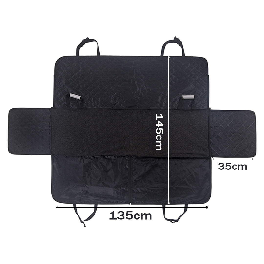 SOGA 2X 600D Oxford Cloth Waterproof Dog Car Cover Back Seat Protector Hammock Non-Slip Pet Mat Black - Cafe Supply