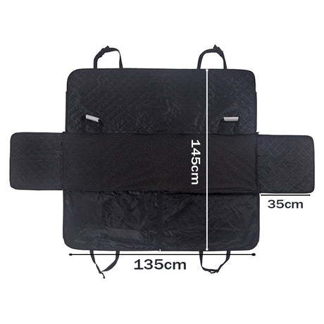 SOGA 2X 600D Oxford Cloth Waterproof Dog Car Cover Back Seat Protector Hammock Non-Slip Pet Mat Black - Cafe Supply