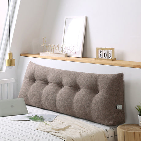 SOGA 2X 180cm Coffee Triangular Wedge Bed Pillow Headboard Backrest Bedside Tatami Cushion Home Decor - Cafe Supply