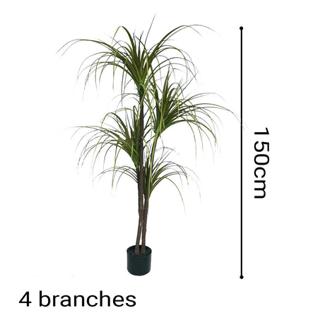 SOGA 2X 150cm Green Artificial Indoor Dragon Blood Tree Fake Plant Simulation Decorative - Cafe Supply
