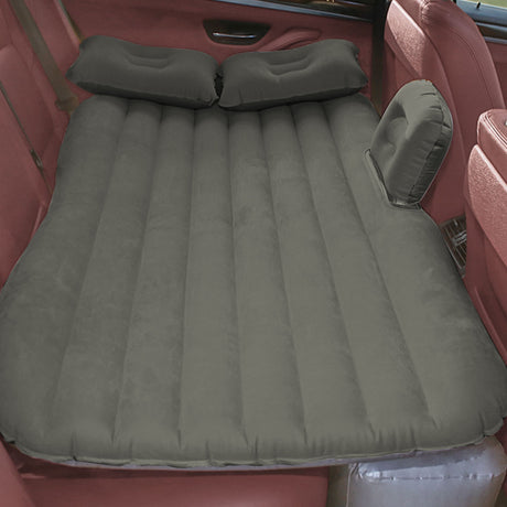 SOGA 2X Grey Stripe Inflatable Car Mattress Portable Camping Rest Air Bed Travel Compact Sleeping Kit Essentials - Cafe Supply