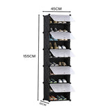 SOGA 10 Tier Shoe Rack Organizer Sneaker Footwear Storage Stackable Stand Cabinet Portable Wardrobe with Cover - Cafe Supply