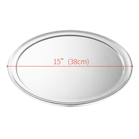 SOGA 2X 15-inch Round Aluminum Steel Pizza Tray Home Oven Baking Plate Pan - Cafe Supply