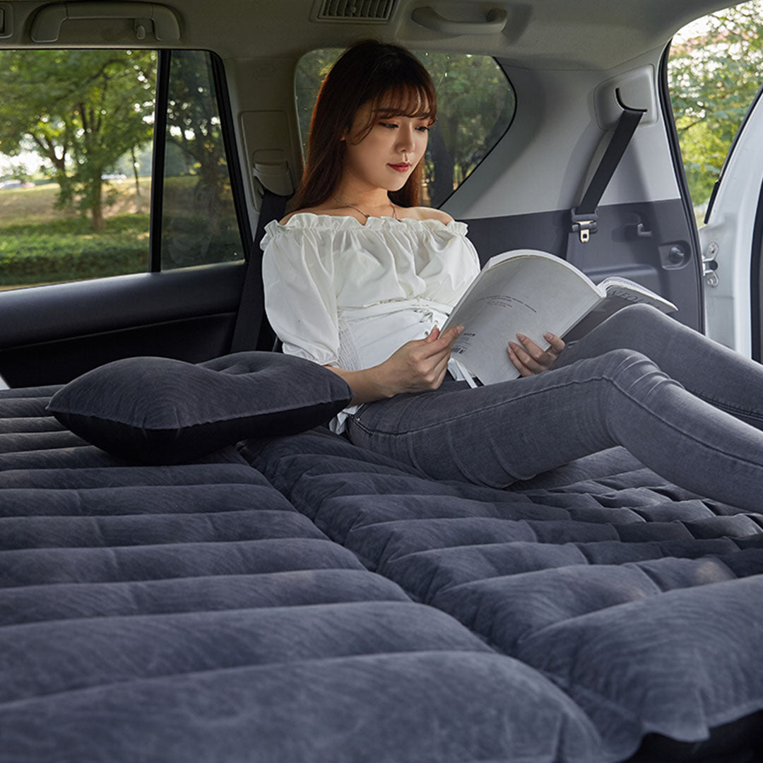 SOGA Black Inflatable Car Boot Mattress Portable Camping Air Bed Travel Sleeping Essentials - Cafe Supply