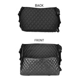 SOGA 2X Black Leather Car Storage Portable Hanging Organizer Backseat Multi-Purpose Interior Accessories Bag - Cafe Supply