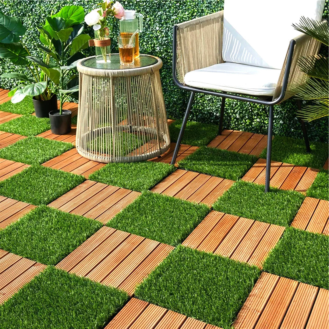 SOGA 2X 11 pcs Coffee DIY Wooden Composite Decking Tiles Garden Outdoor Backyard Flooring Home Decor - Cafe Supply