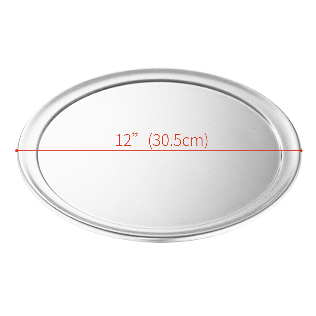 SOGA 6X 12-inch Round Aluminum Steel Pizza Tray Home Oven Baking Plate Pan - Cafe Supply