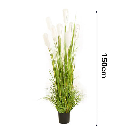 SOGA 2X 150cm Green Artificial Indoor Potted Reed Grass Tree Fake Plant Simulation Decorative - Cafe Supply