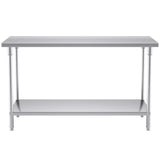 SOGA 150*70*85cm Commercial Catering Kitchen Stainless Steel Prep Work Bench