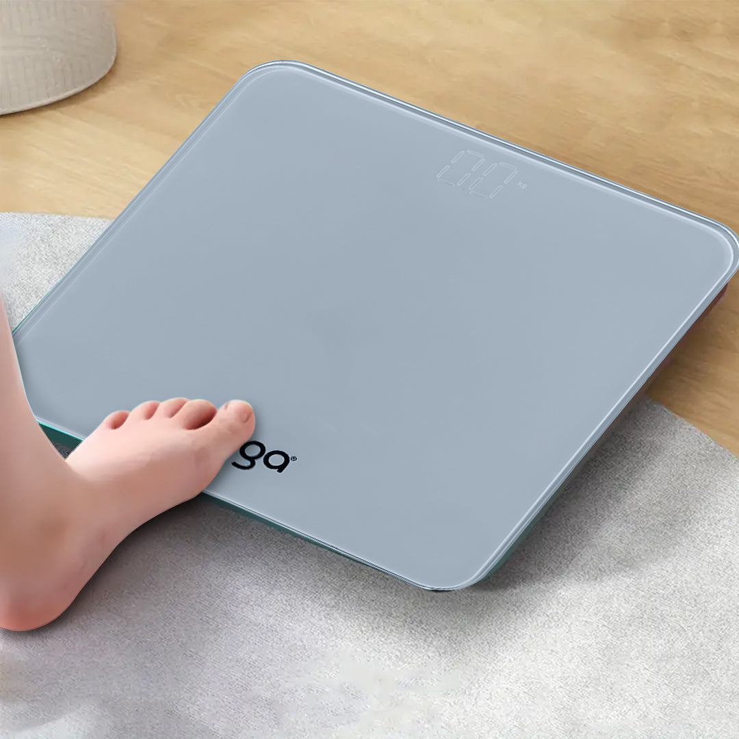 SOGA 180kg Digital Fitness Weight Bathroom Gym Body Glass LCD Electronic Scales White - Cafe Supply