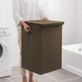 SOGA 2X Coffee Large Collapsible Laundry Hamper Storage Box Foldable Canvas Basket Home Organiser Decor - Cafe Supply