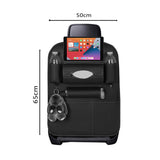 SOGA 2X  PVC Leather Car Back Seat Storage Bag Multi-Pocket Organizer Backseat and iPad Mini Holder Black - Cafe Supply