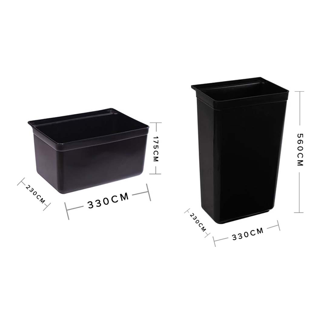 SOGA 2X Small Food Trolley Utility Cart Waste Storage Bin - Cafe Supply