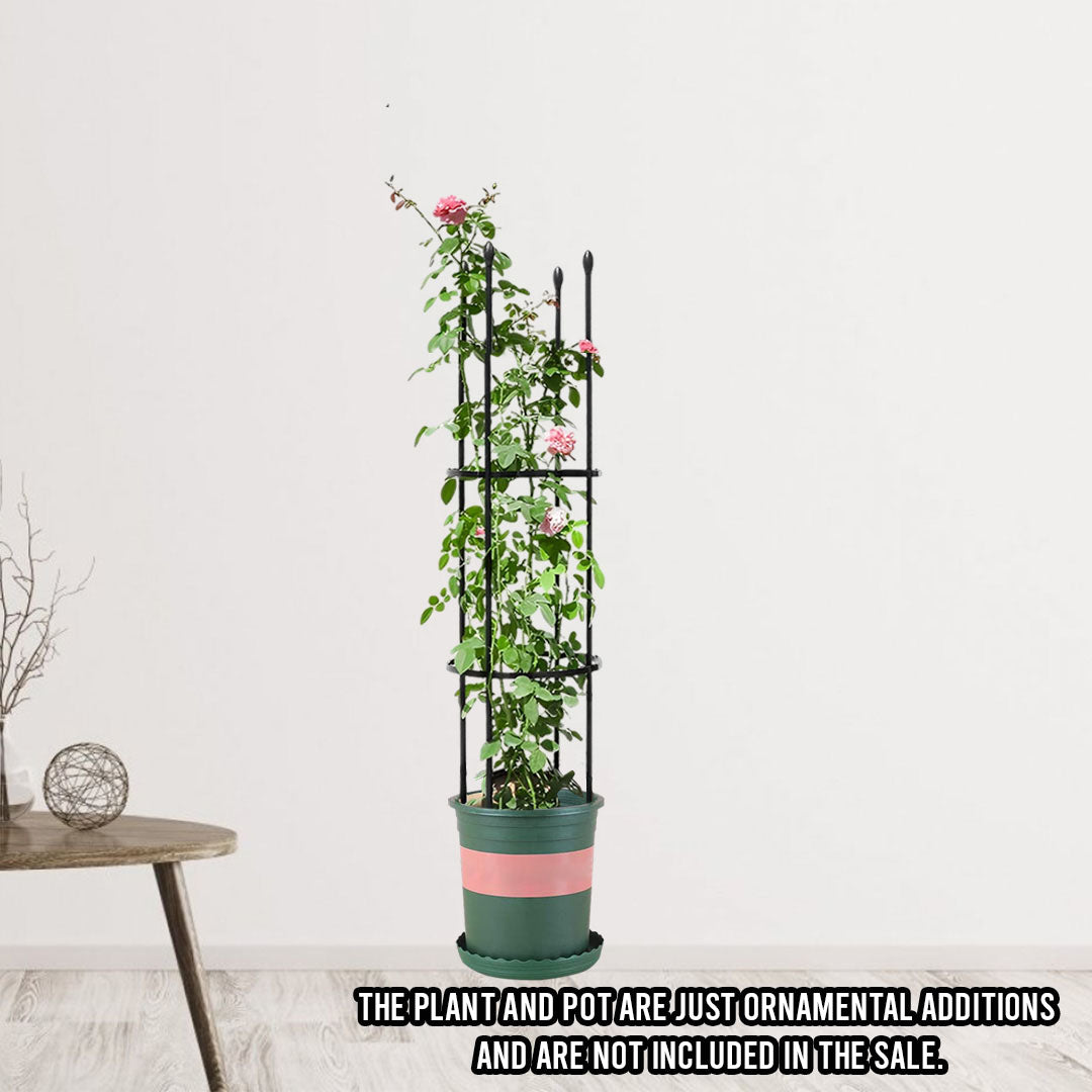 SOGA 2X 103cm 4-Bar Plant Frame Stand Trellis Vegetable Flower Herbs Outdoor Vine Support Garden Rack with Rings - Cafe Supply