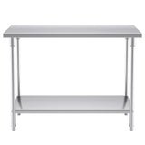 SOGA 120*70*85cm Commercial Catering Kitchen Stainless Steel Prep Work Bench