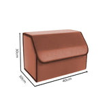 SOGA Leather Car Boot Collapsible Foldable Trunk Cargo Organizer Portable Storage Box Coffee Medium - Cafe Supply
