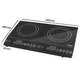 SOGA Cooktop Portable Induction LED Electric Double Duo Hot Plate Burners Cooktop Stove - Cafe Supply