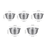 SOGA Stainless Steel Nesting Basin Colander Perforated Kitchen Sink Washing Bowl Metal Basket Strainer Set of 5 - Cafe Supply