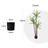 SOGA 2X 150cm Artificial Natural Green Dracaena Yucca Tree Fake Tropical Indoor Plant Home Office Decor - Cafe Supply
