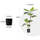 SOGA 4X 90cm 2-Trunk Artificial Natural Green Split-Leaf Philodendron Tree Fake Tropical Indoor Plant Home Office Decor - Cafe Supply