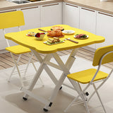 SOGA Yellow Minimalist Cat Ear Folding Table Indoor Outdoor Portable Stall Desk Home Decor - Cafe Supply
