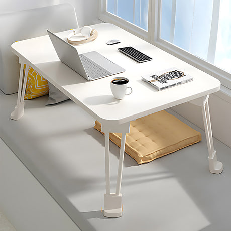 SOGA 2X White Portable Bed Table Adjustable Folding Mini Desk With Cup-Holder Home Decor - Cafe Supply